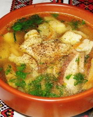 Суп с картофельными галушками