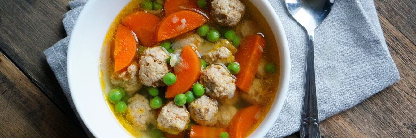 Суп с куриным фаршем