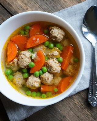 Суп с куриным фаршем