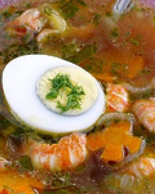Суп с раковыми шейками