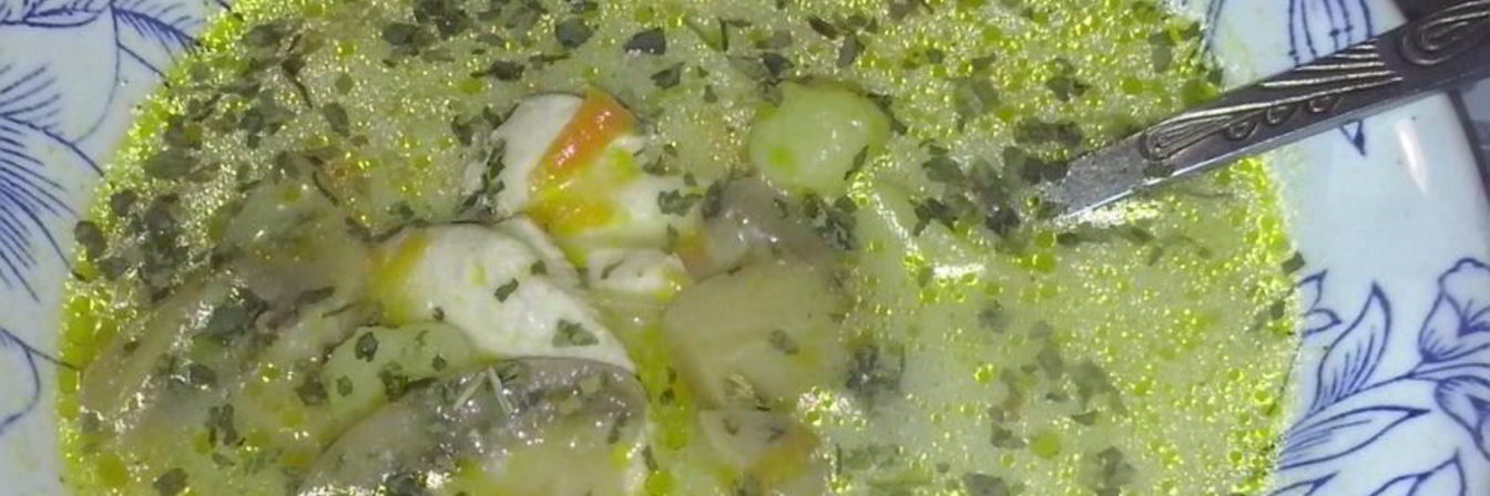 Сырный суп с грибами