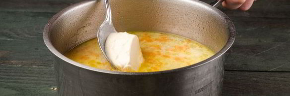 сырный суп с креветками