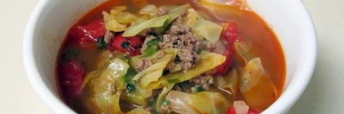 Сытный суп с овощами и мясным фаршем