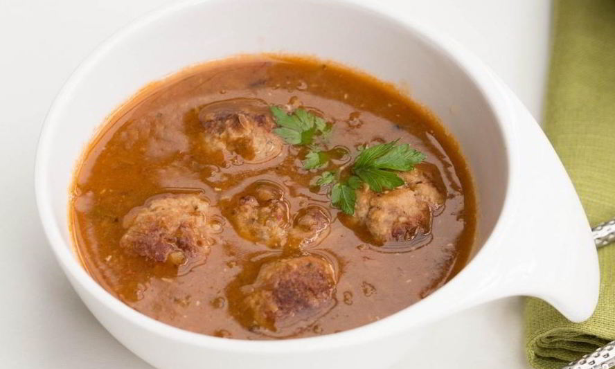 Рецепт томатного супа с тефтелями