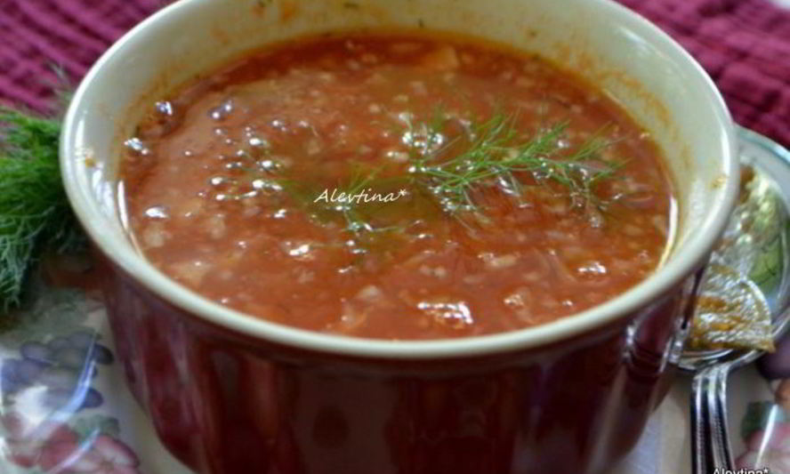 Рецепт томатного супа с укропом