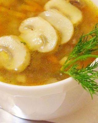 Томленый грибной суп