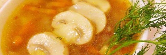 томленый грибной суп