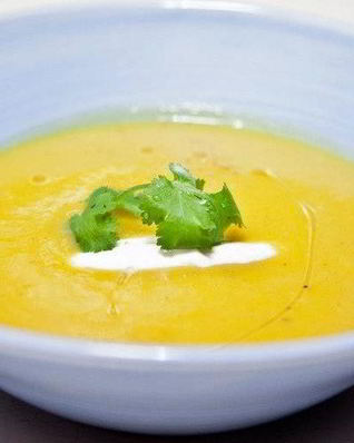 Тыквенный крем-суп с имбирем и корицей