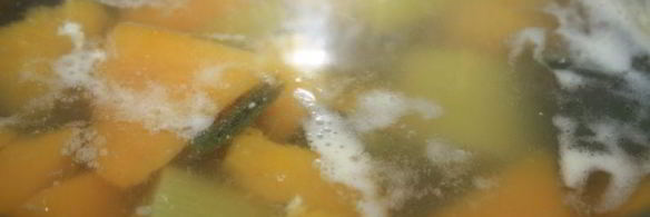 тыквенный суп с луком пореем и пармезаном