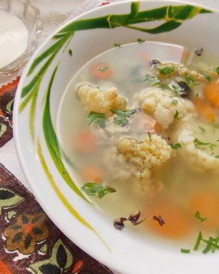 Вегетарианский суп из цветной капусты