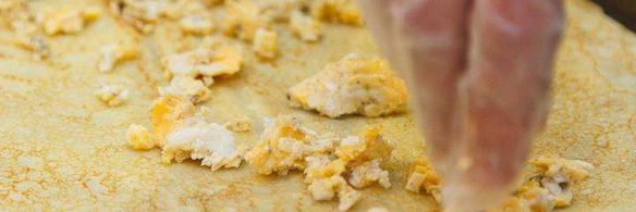 блинчики креп с яйцом и грибами