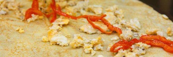 блинчики креп с яйцом и грибами