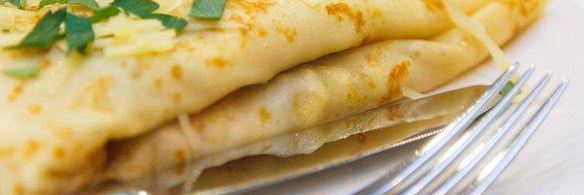 блинчики креп с яйцом и грибами