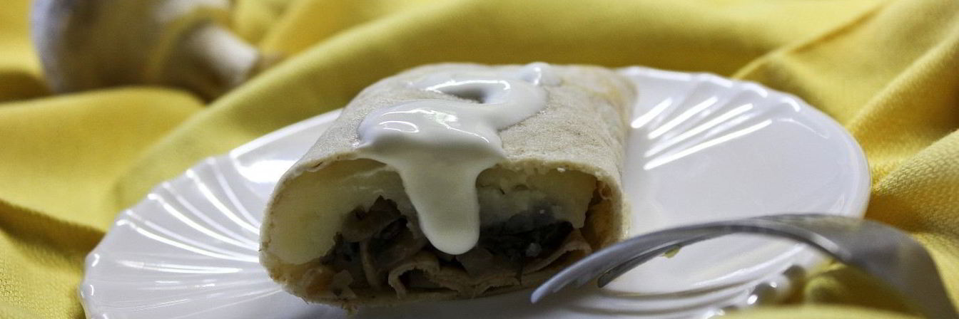 Блинчики с картошкой и грибами