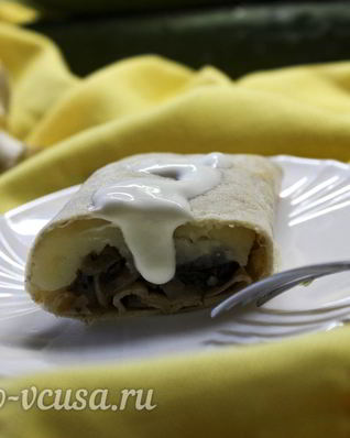 Блинчики с картошкой и грибами