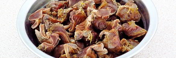 блинчики с куриными желудками и рисом