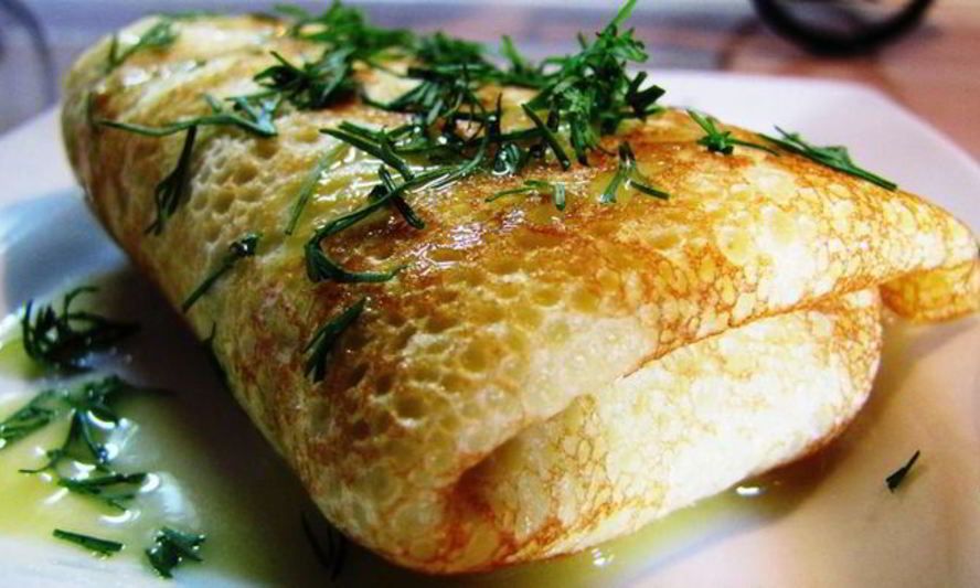 Рецепт блинчиков с мясом