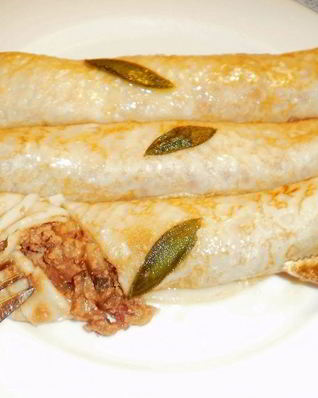 Блинчики с печеночным паштетом