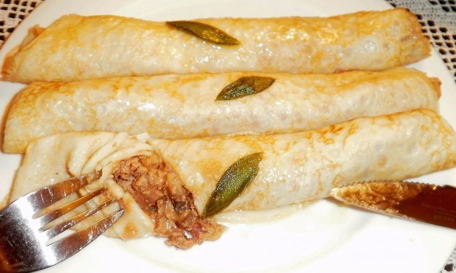 Рецепт блинчиков с печеночным паштетом