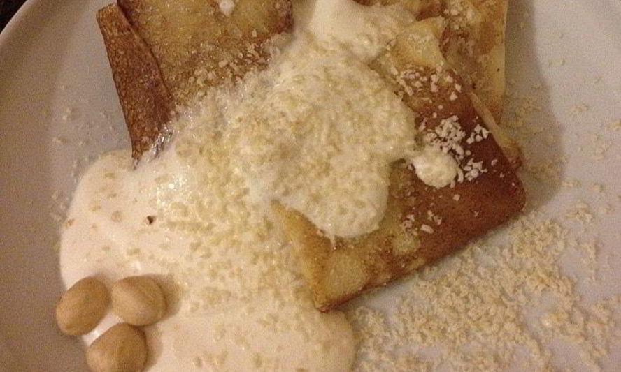 Рецепт блинчиков с творожной начинкой и орехами