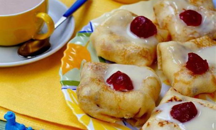 Рецепт блинчиков с творожной начинкой