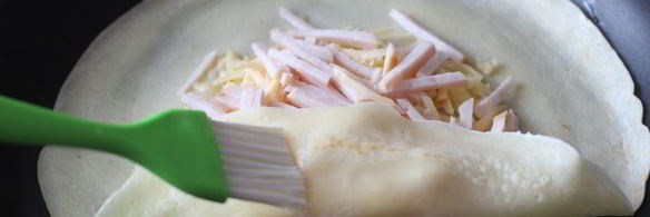 блинчики с ветчиной и сыром