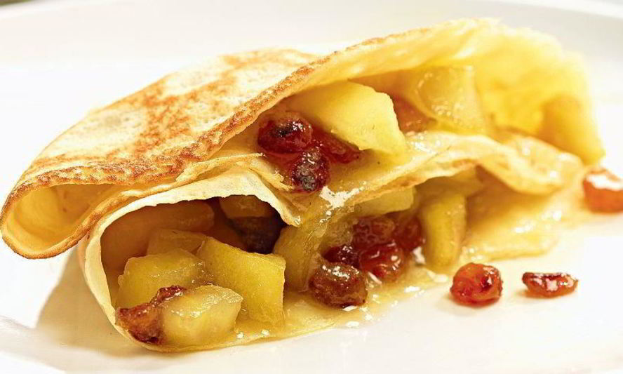 Рецепт блинчиков с яблоками