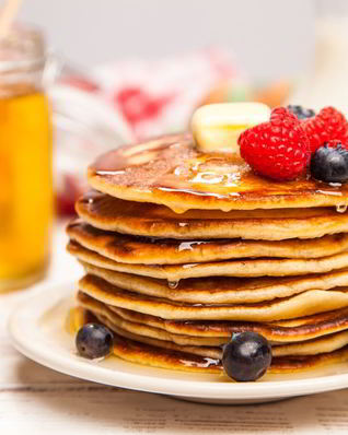 Блины на кефире пышные