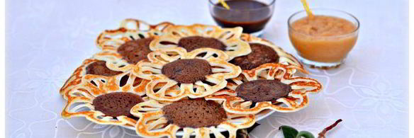 блины-подсолнухи из заварного теста на топленом молоке