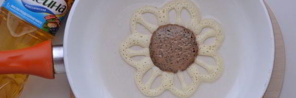 блины-подсолнухи из заварного теста на топленом молоке