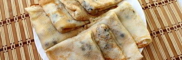 блины с грибным припеком