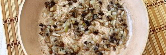 блины с грибным припеком