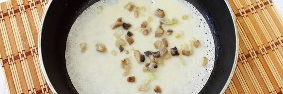 блины с грибным припеком