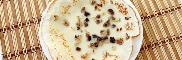 блины с грибным припеком