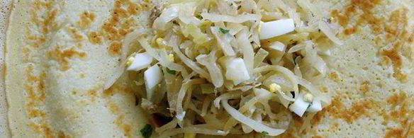 блины с капустой