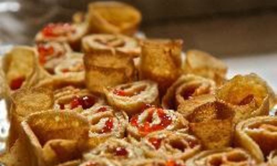 Рецепт блинов с красной икрой