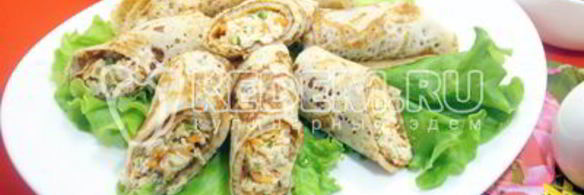 блины с курицей и морковью по-корейски