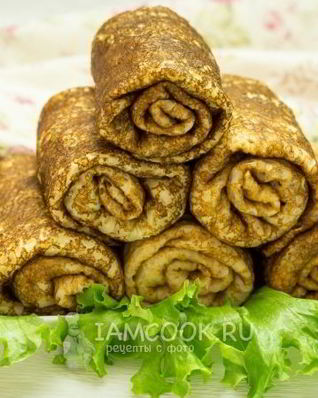 Блины с луком и яйцом