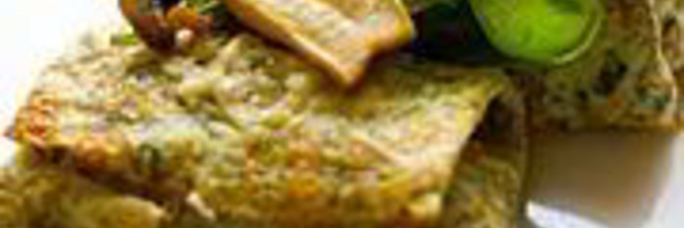 Блины с начинкой из шампиньонов