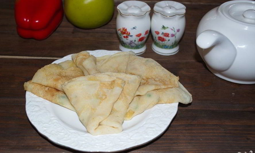 Рецепт блинов с припеком