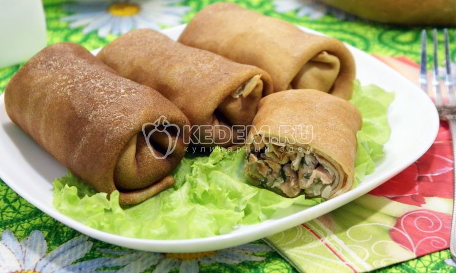 Рецепт блинов с рыбой