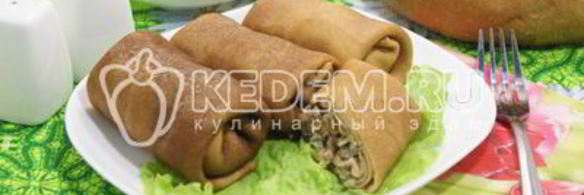 блины с рыбой