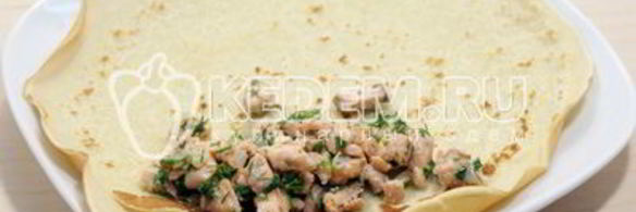 блины с рыбой