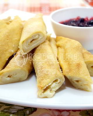 Блины с творогом Сливочные