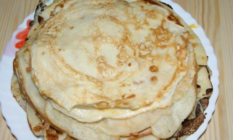 Рецепт блинов в бутылке с молоком