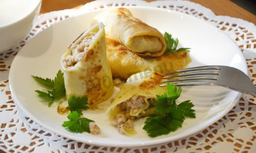 Рецепт фаршированных блинов с фаршем