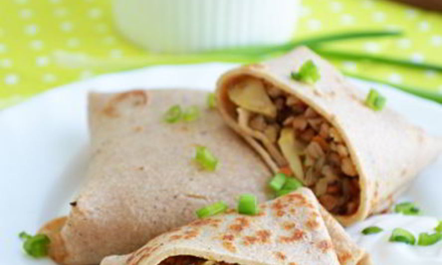 Рецепт гречневых блинчиков с шампиньонами и фаршем из индейки