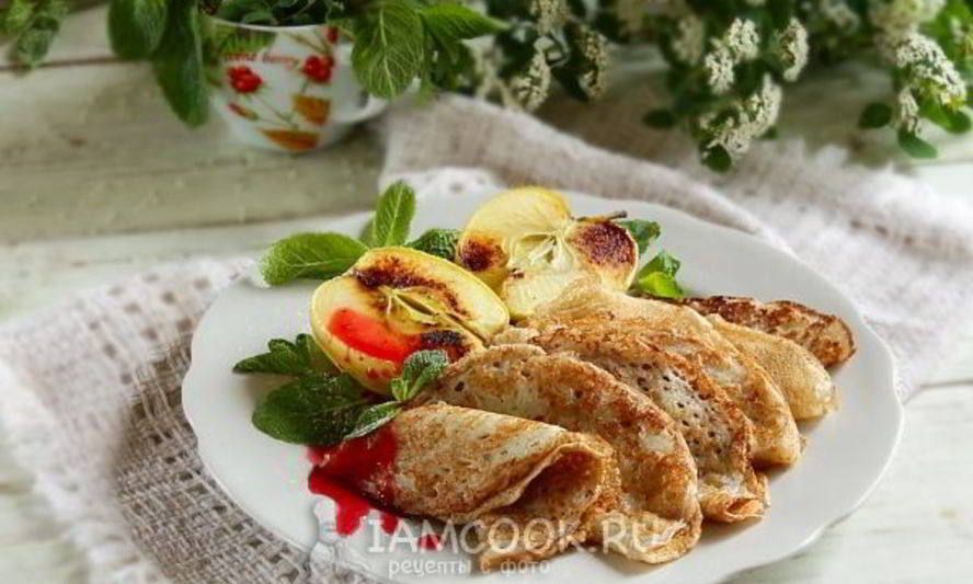 Рецепт постных блинов на дрожжах