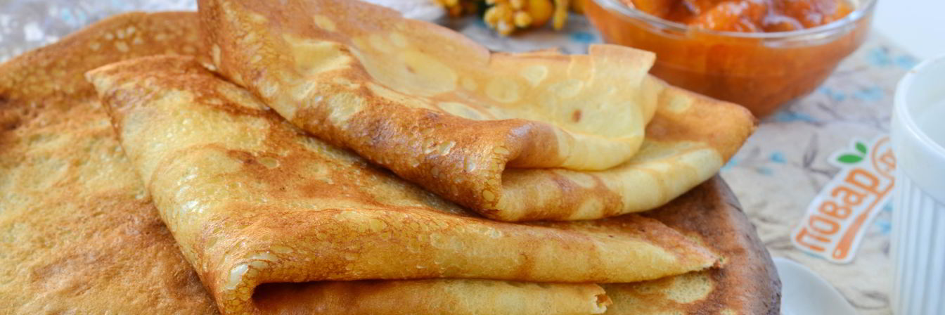 Простые блины на молоке