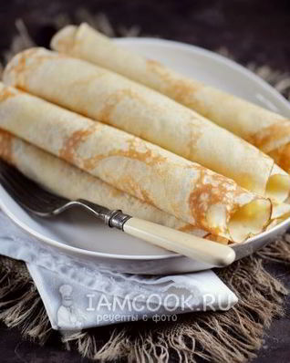 Пышные дрожжевые блины на молоке